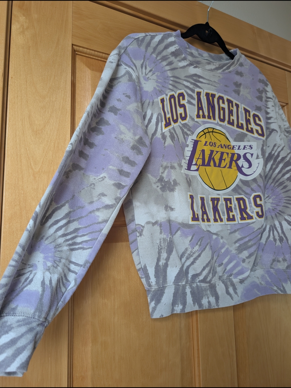 Hybrid Apparel LA Lakers Purple & Yellow Tie-Dye Sweatshirt Crewneck - Picture 3 of 4